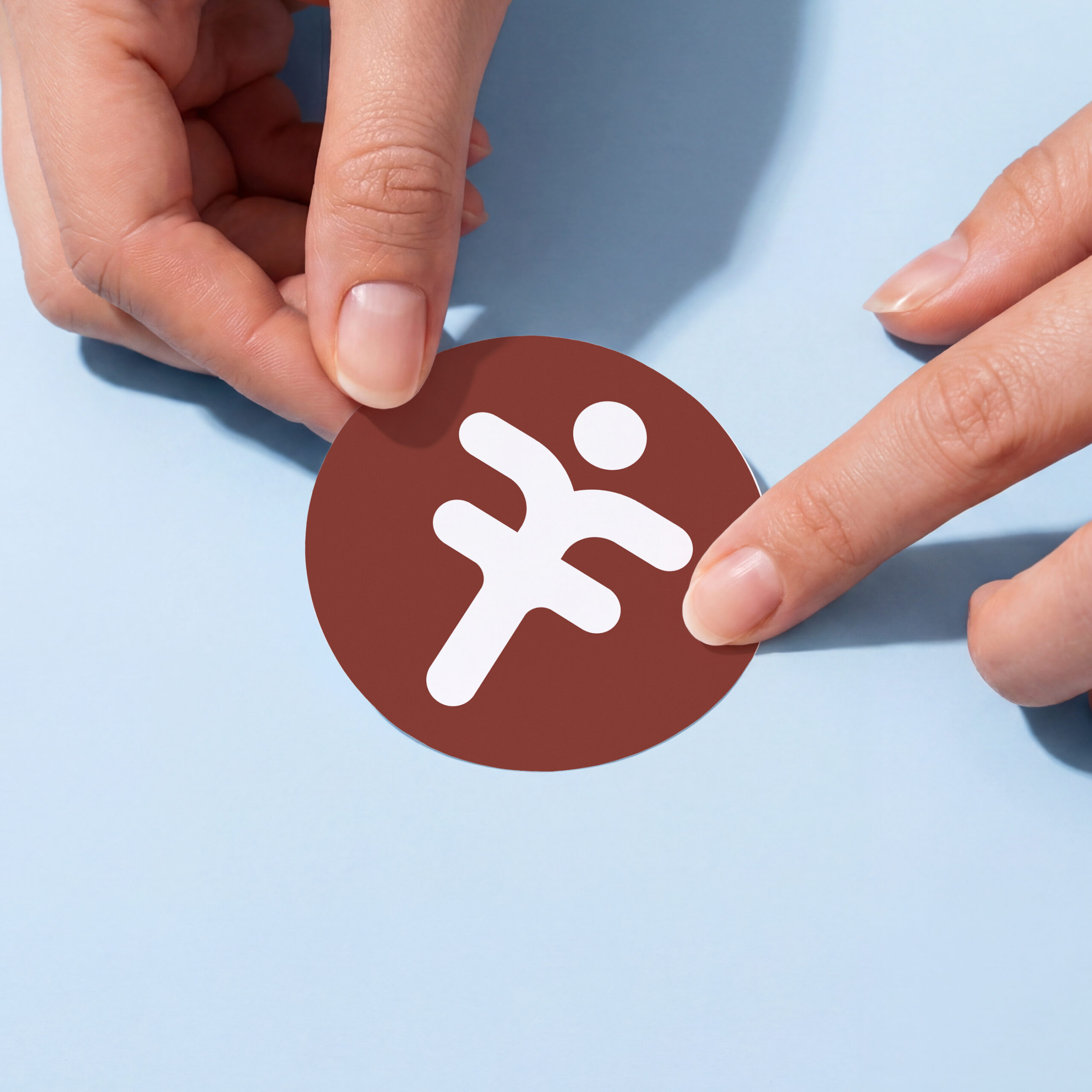 Fisiomedica - applicazione della nuova identità su sticker