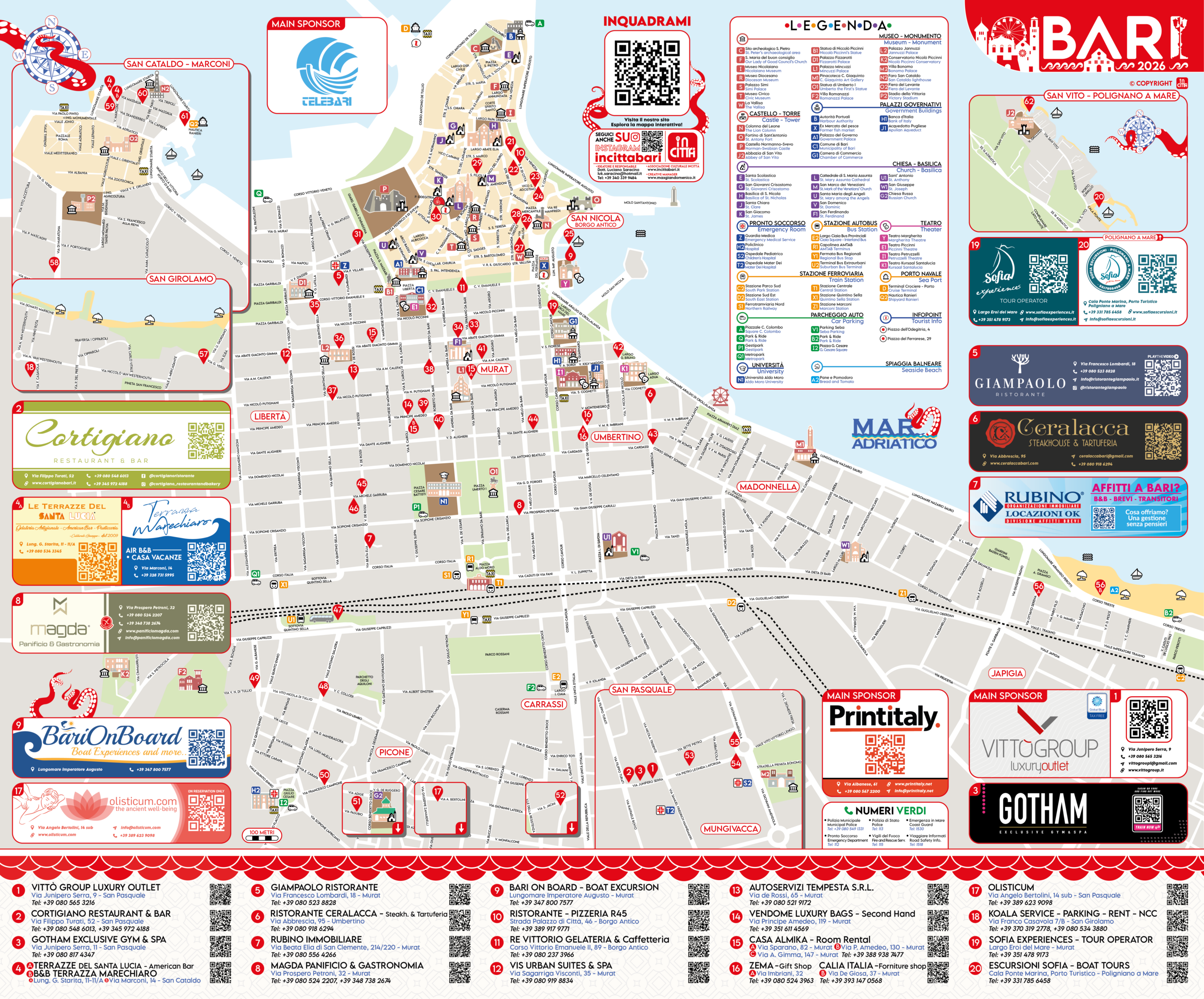 INCITTÀ BARI 2026 - Fronte della mappa