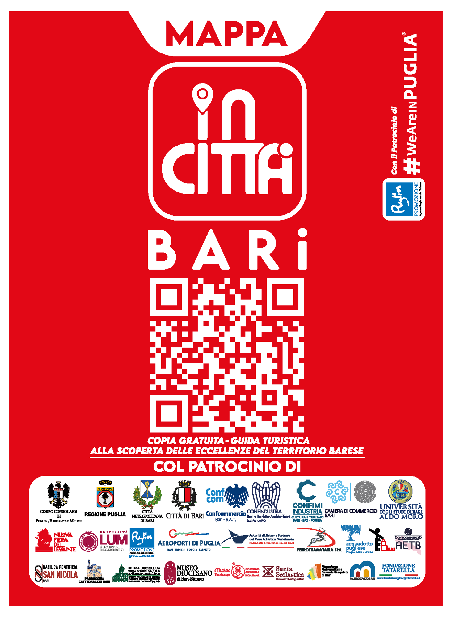 INCITTÀ BARI - mappa chiusa formato 16 x 12,5 cm